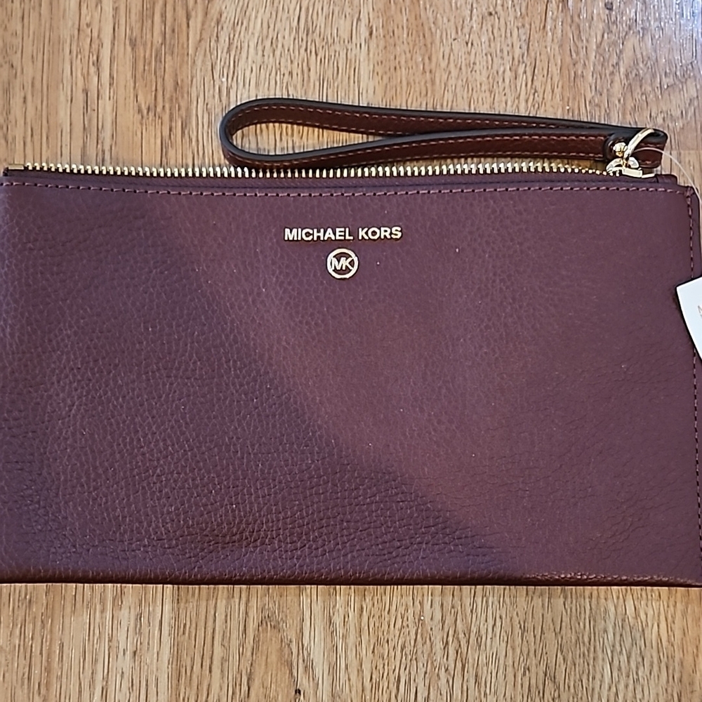 Michael Kors Burgundy Wristlet